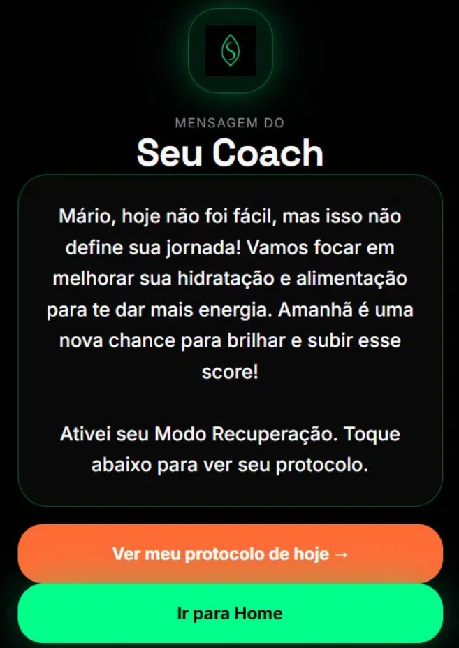 Mensagem do Coach IA