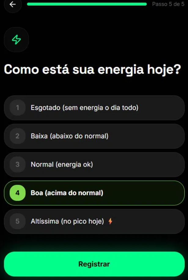 Check-in de energia